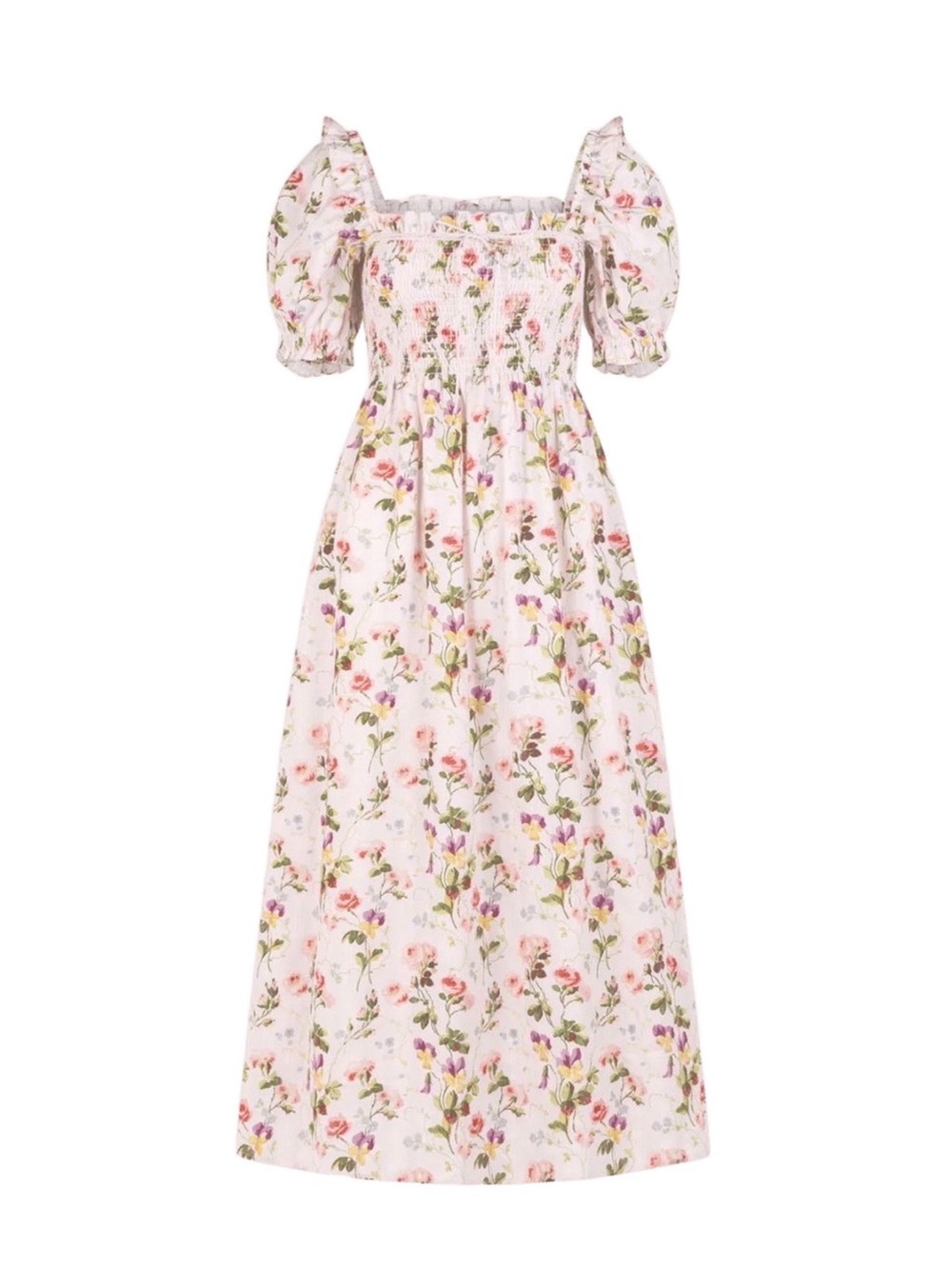 HILL HOUSE Pink Floral Nap Dress, Size S